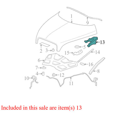22713966C 2007-2011 Chevrolet HHR FL FR Hood Hinge Used 22713966C OEM