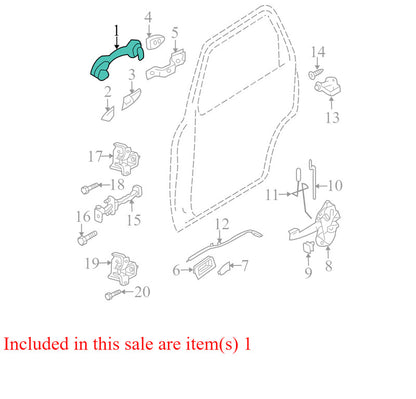 8L8Z7822404AB 2008-2012 Ford Escape Driver Rear RL Exterior Door Handle Used OEM 8L8478266B23A