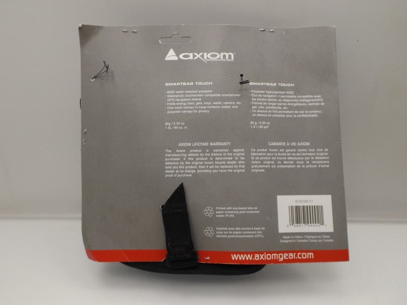Axiom's Smart Bag Touch Black/Gray New Bicycle Bag 