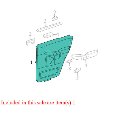 2L1Z7827406AAA 2003-2006 Ford Expedition Passenger Rear RR Interior Door Panel Used OEM 