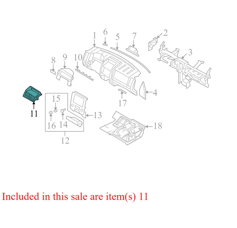 A92AG31T3 2008-2012 Mercury Mariner Dashboard Center Air Vent Used 8E6Z78042A82AA OEM