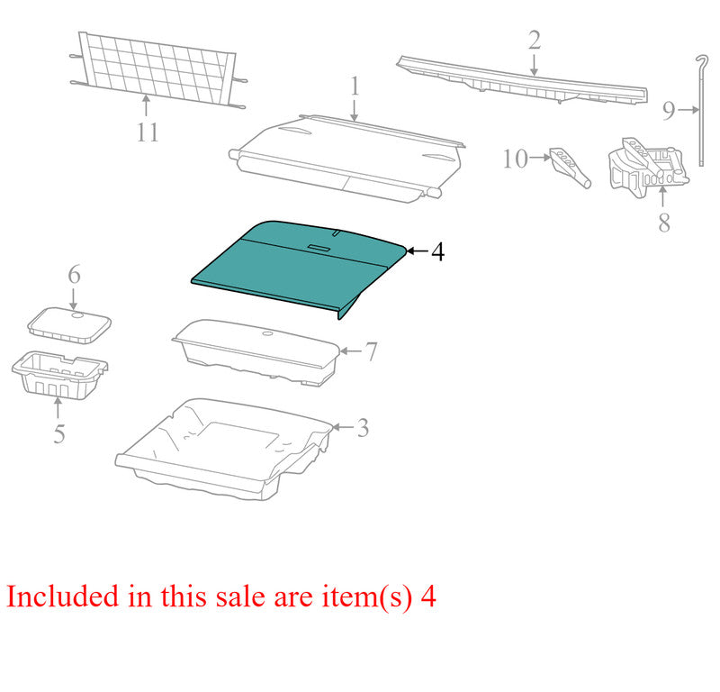 1CU76DK7AB 2009-2010 Dodge Journey Floor Cover Panel Used OEM 1CU76DK7AB 