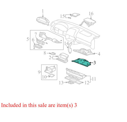 77345S9AA00 2002-2006 Honda CR-V Passenger Side Lower Dash Trim Used OEM 77345-S9A-A0