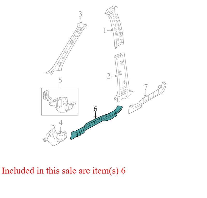 5L847813200ACW 2002-2007 Ford Escape Passenger Right Door Sill Trim Used OEM 5L8Z7813208AAA