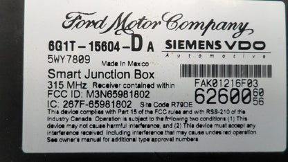 6G1T15604DA 2005-2007 Ford Five Hundred Fuse Box Used 6G1T15604DA OEM