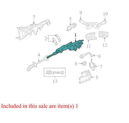 5057349AJ 2008-2012 Jeep Liberty Steering Column Assembly Used OEM 5057349AJ