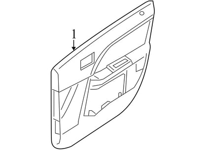 6F9Z7423942AA 2005-2007 Ford Freestyle Driver FL Interior Door Panel Used OEM 