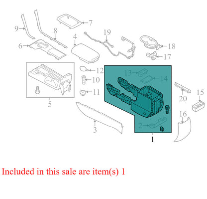AH6Z54045A36CA 2010-2012 Lincoln MKZ Center Console Assembly Used OEM AH6Z54045A36CA