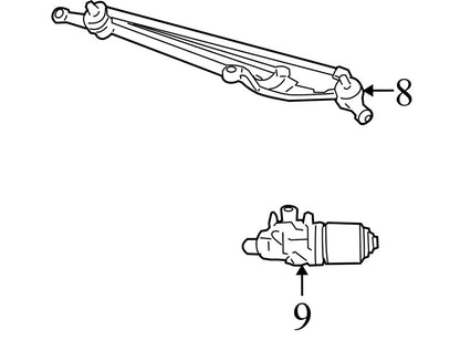 19120737 2006-2016 Chevrolet Impala Windshield Wiper Linkage W/ Motor Used 19120737 OEM