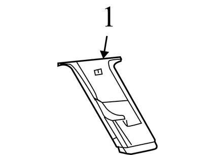 1BG13DW1AC 2009-2010 Dodge Journey Passenger RH Upper C Pillar Trim Used OEM 1BG12DW1AC