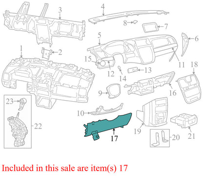 1QY37BD1AC 2011-2020 Dodge Grand Caravan Instrument Panel Knee Bolster Used 1QY37BD1AC OEM