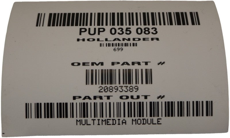 20893389 2010-2017 Chevrolet Equinox Multimedia Aux Player Module Used OEM 20893389