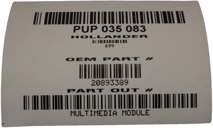 20893389 2010-2017 Chevrolet Equinox Multimedia Aux Player Module Used OEM 20893389