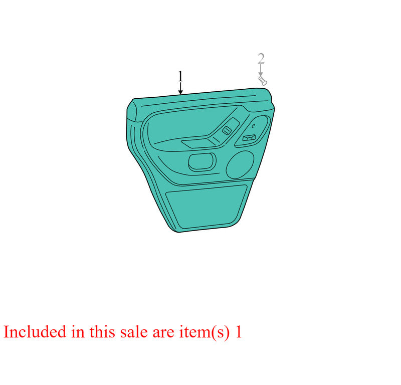 XE911DVAA 1999-2004 Jeep Grand Cherokee Passenger Rear RR Interior Door Panel Used OEM