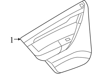 96442190 2007-2008 Chevrolet Aveo Passenger RL Door Interior Trim Panel Used 96442190 OEM