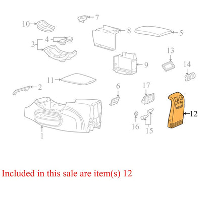 YL1Z78045E24CAC 1999-2002 Ford Expedition Console Rear Trim Panel YL1Z78045E24CAC