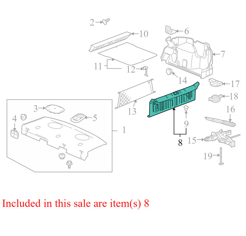 22703749 2005-2010 Pontiac G6 Rear Liftgate Interior Trim Used OEM 25926387