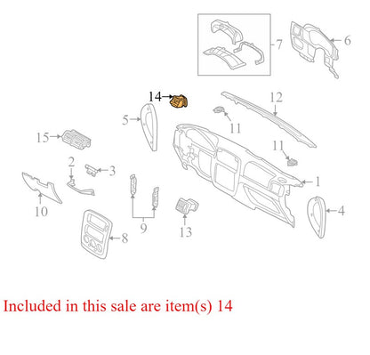 1L2Z19893AAG 2002-2005 Mercury Mountaineer Dashboard Center Air Vent 4L24 7804302 AASMCX