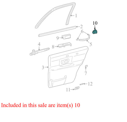 5W1Z14529AA 2003-2011 Lincoln Town Car Passenger RL Door Window Switch Used 5W1Z14529AA OEM