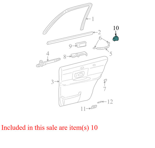 5W1Z14529AA 2003-2011 Lincoln Town Car Passenger RL Door Window Switch Used 5W1Z14529AA OEM