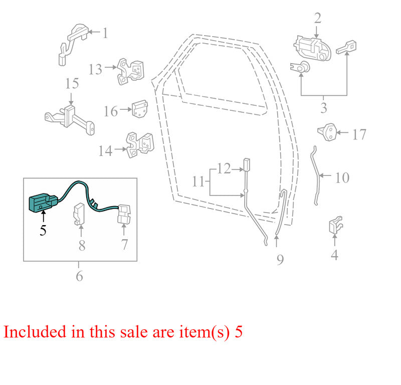 F11717 2004-2008 Ford F-150 Driver Left Front Interior Door Handle Used OEM F11717