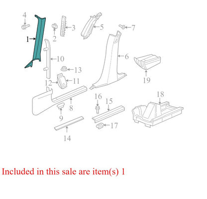 0UM02BDXAG 2008-2010 Dodge Charger Passenger FR Body A-Pillar Trim Panel Used OEM UM02BDXAG