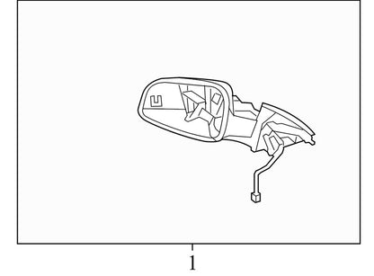 20893859 2008-2012 Chevrolet Malibu FL Door Mirror  Non-heated Opt D49 Used 20893859 OEM