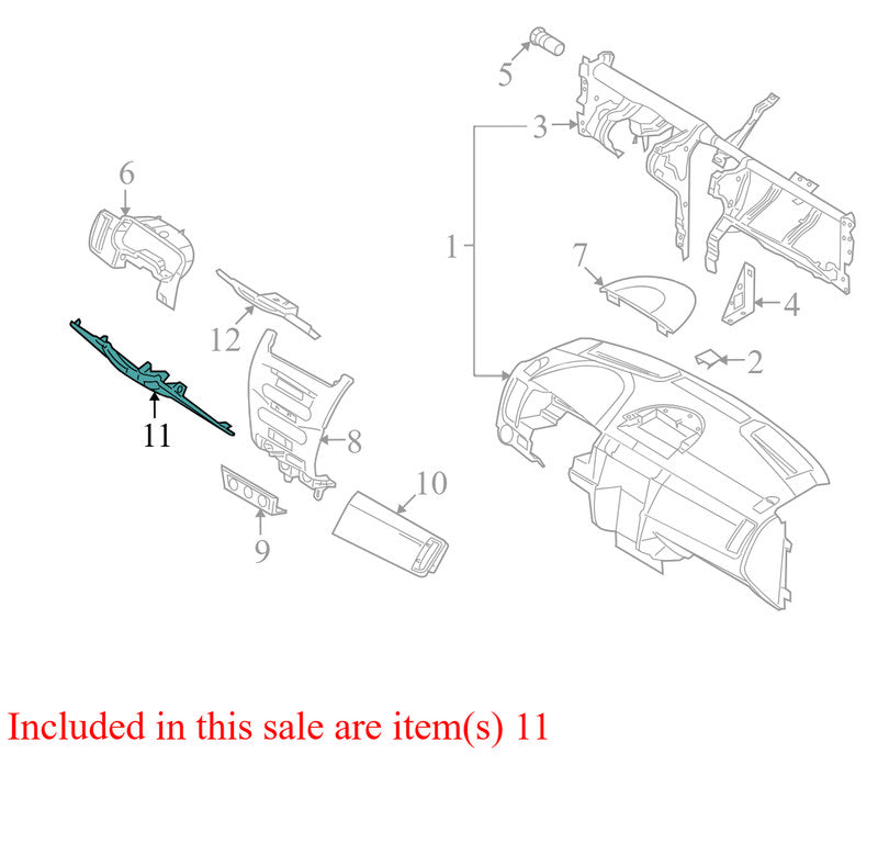 8S4Z5404459AC 2008-2011 Ford Focus Instrument Panel Knee Bolster Used 8S4Z5404459AC OEM