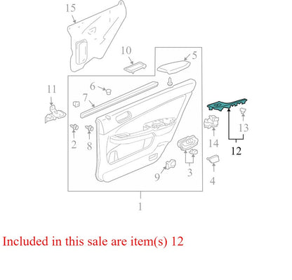 83791SDAA32050 2003–2007 Honda Accord Driver Rear Left Window Switch Bezel w/ Switch OEM
