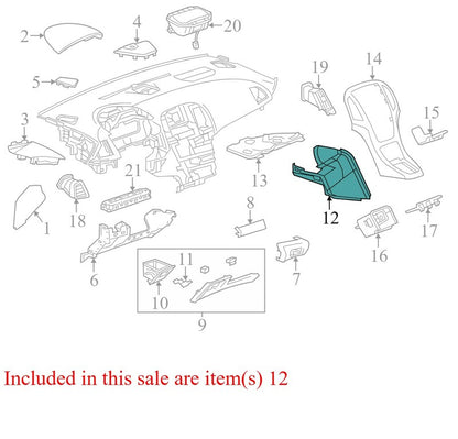 22870989 2012-2017 Buick Verano Driver Left Instrument Panel Trim Panel Used 22870989 OEM