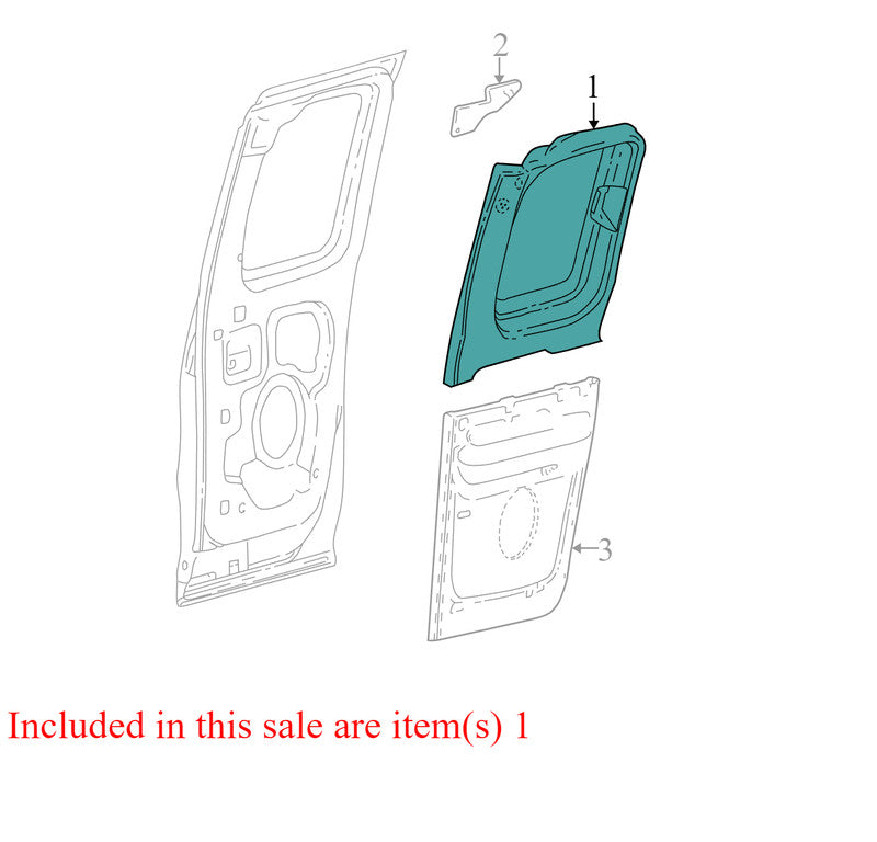 XL3Z1825508BAC 1999-2003 Ford F-150 Driver Rear RL Upper Interior Door Panel Used OEM XL3418255