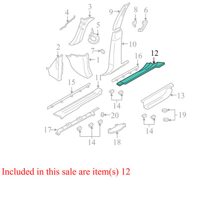 3L147813244ABW 2003-2006 Expedition RIGHT REAR Door Sill Plate 3L147813244ABW MED PARCHMENT