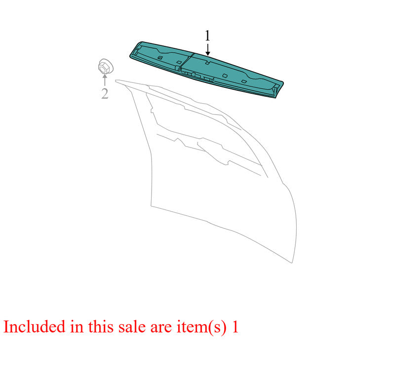 1SF62TRMA 2011-2020 Dodge Grand Caravan Rear Spoiler Used 1SF62TRMA OEM