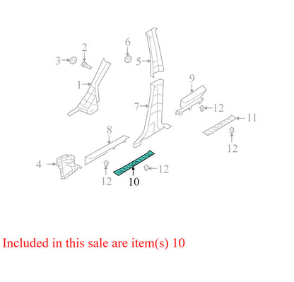 858731D000RU 2007-2012 Kia Rondo Driver FL Door Sill Trim Used OEM 858711D100
