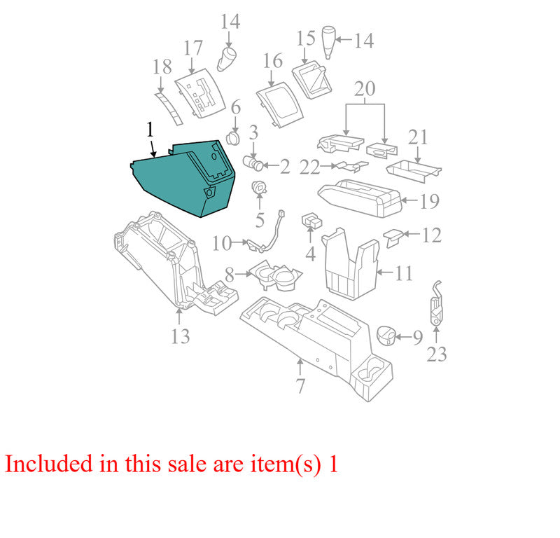 0YD74BDAAC 2007-2008 Dodge Caliber Center Console Used 0YD74BDAAC OEM