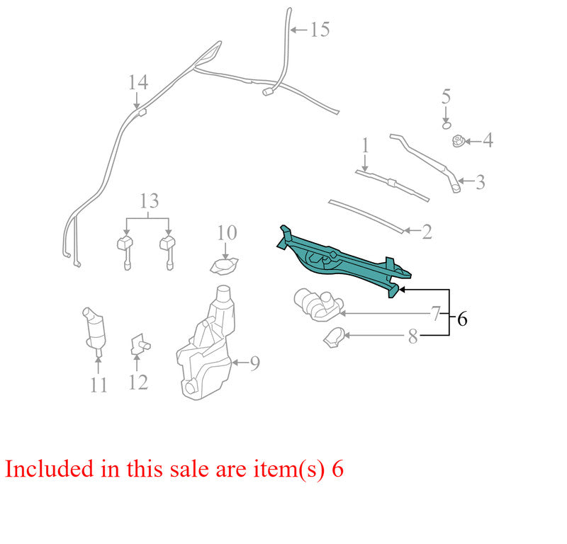 19208922 2004-2009 Cadillac SRX Windshield Wiper Motor and Transmission Used OEM 404574