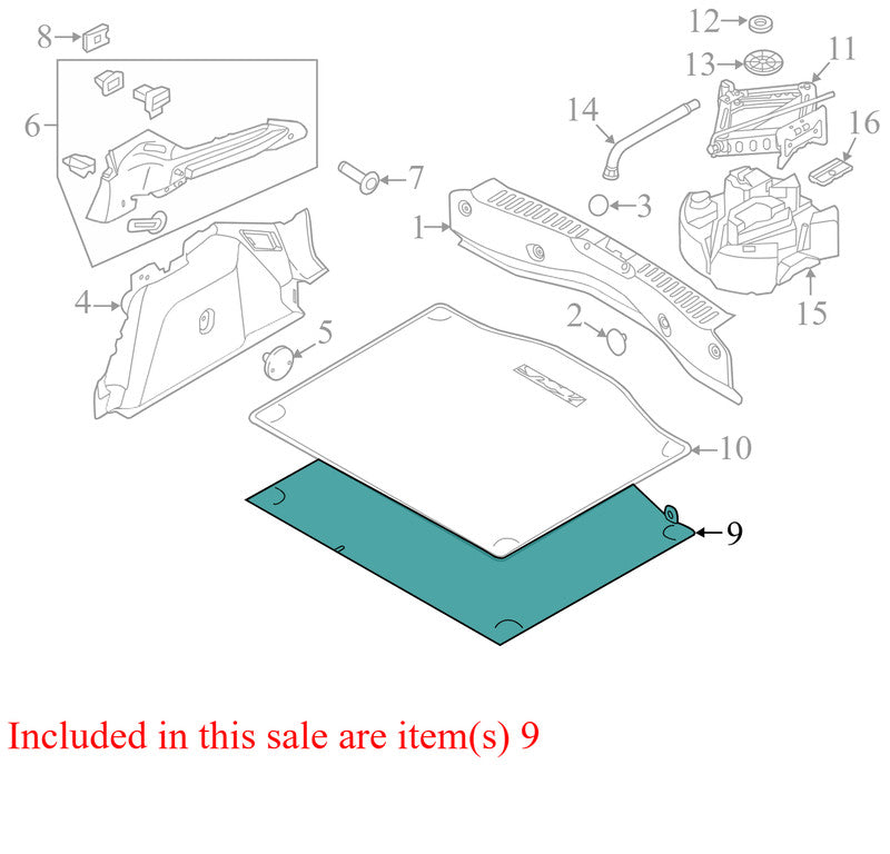 CM51A13065AE3 2012-2014 Ford Focus Rear Floor Cover Panel Used CM5Z5813046AA OEM