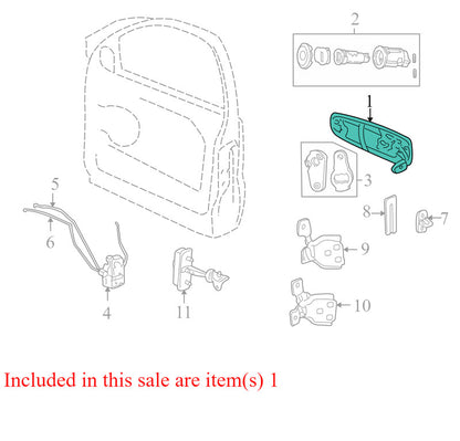 5GG27YFFAB 1999-2004 Jeep Grand Cherokee Driver Rear RL Exterior Door Handle Used OEM