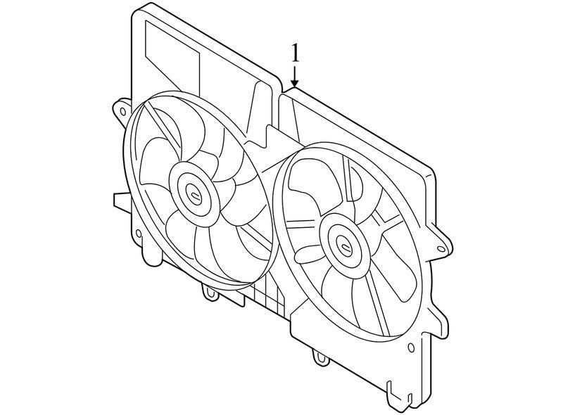 5L848C607CB 2005-2006 Mazda Tribute Engine Cooling Fan Assembly Used 5L848C607CB OEM