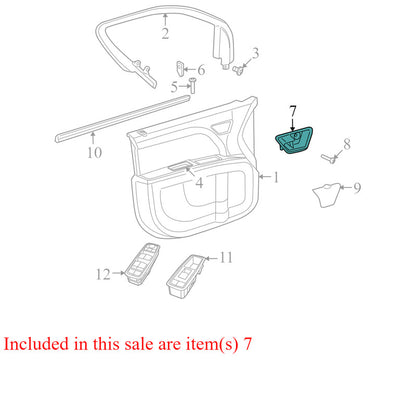 1GC78DK7AA 2009-2010 Dodge Journey Driver FL Interior Door Handle Bezel Used OEM 100000257