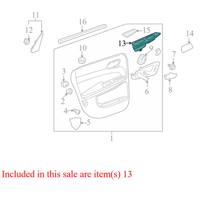 1799355 2009-2011 Chevrolet Impala Rear Left Door Interior Trim Used 1799355 OEM