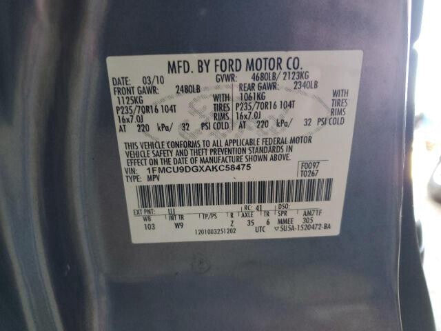 8L847802348AEW 2008-2012 Genuine Ford Escape Passenger RH Kick Panel Trim Used 8L8Z7802344AA 