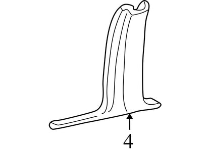 7W1354243A52AAW 2003-2011 Lincoln Town Car RL Door Pillar Post Trim Set Used 3W1Z5424346AAA OEM