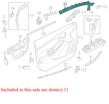 BM5120297AEW 2012-2014 Ford Focus Passenger FR Door Trim Molding Used BM5120297AEW OEM