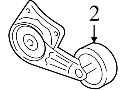 1L2Z6B209D 2006-2010 Mercury Mountaineer Accessory Drive Belt Tensioner Assembly Used OEM