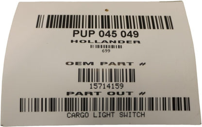15714159 1999-2006 Chevrolet Silverado 1500 Cargo Light Switch Used OEM 15714159