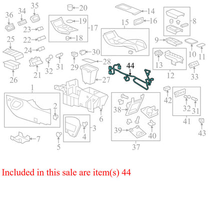 23155250 2008-2012 Buick Enclave Console Wiring Harness Used 25995638 OEM