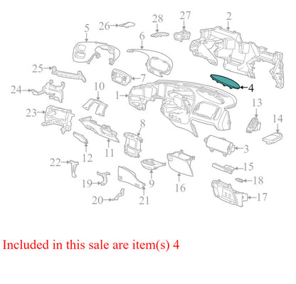 F65Z15046A34AAD 1999-2003 Ford F-150 Dashboard Trim Panel Used OEM F65B15044F46AFW
