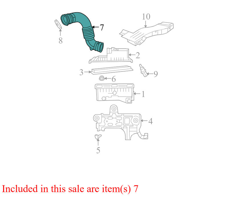 04891621AC 2007-2009 Dodge Caliber Engine Air Intake Hose 2.0L Used 04891621AC OEM