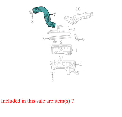 04891621AC 2007-2009 Dodge Caliber Engine Air Intake Hose 2.0L Used 04891621AC OEM
